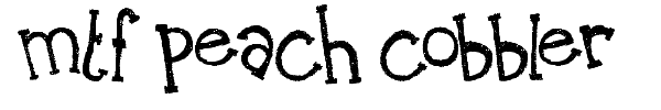 MTF Peach Cobbler font preview